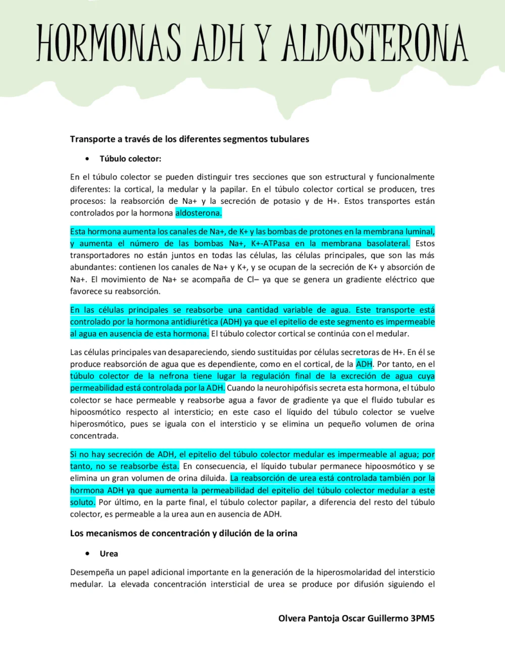 Diferencia entre ADH y aldosterona Ciencia