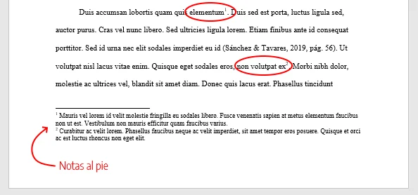 Diferencia entre cita y nota al pie