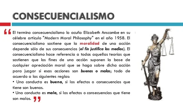 Diferencia entre deontología y consecuencialismo