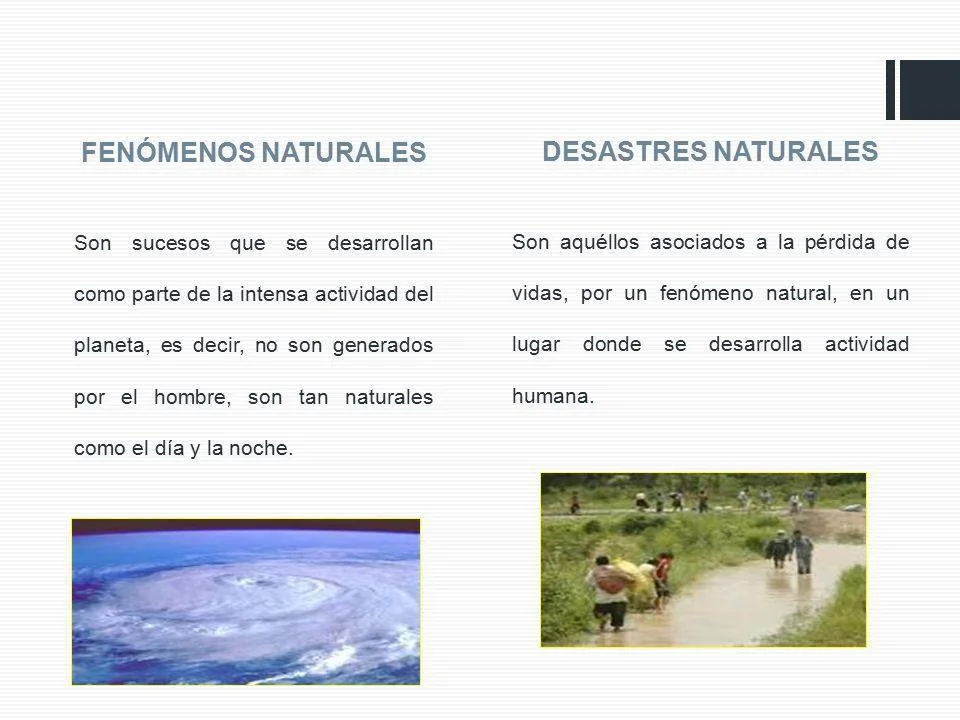 Diferencia entre desastre natural y desastre provocado por el hombre
