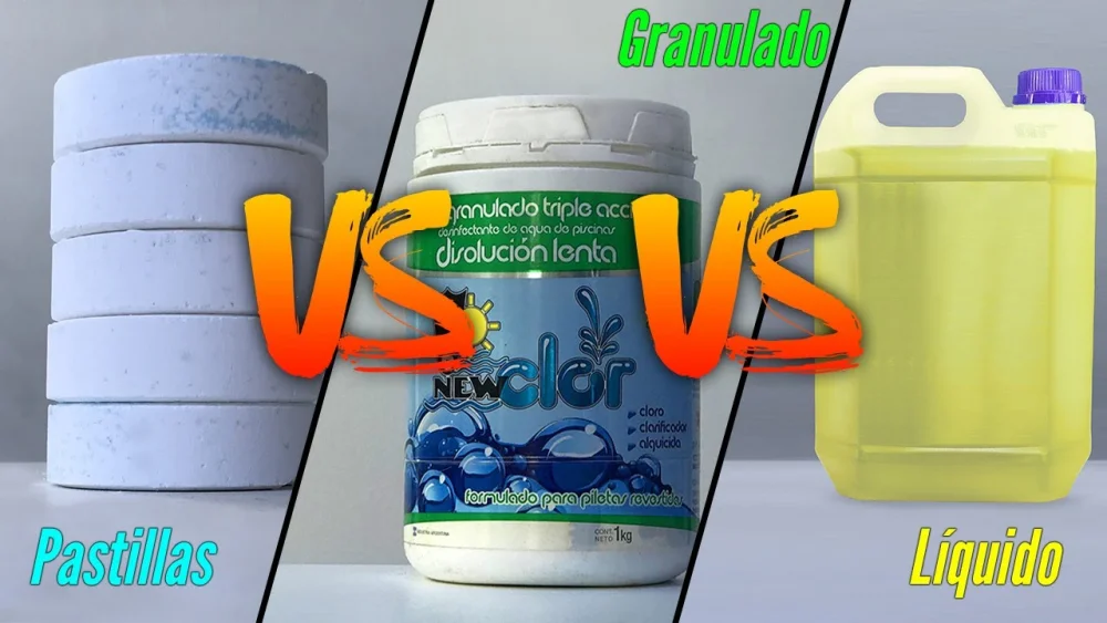 Diferencia entre el cloro líquido y el granulado