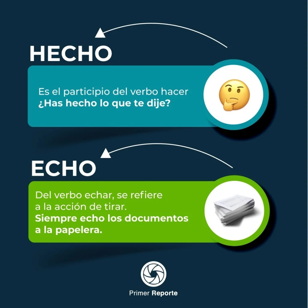 Diferencia entre hecho de y hecho desde
