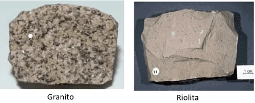 Diferencia entre la riolita y el granito