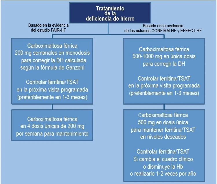 Diferencia entre la sacarosa férrica y la carboximaltosa férrica