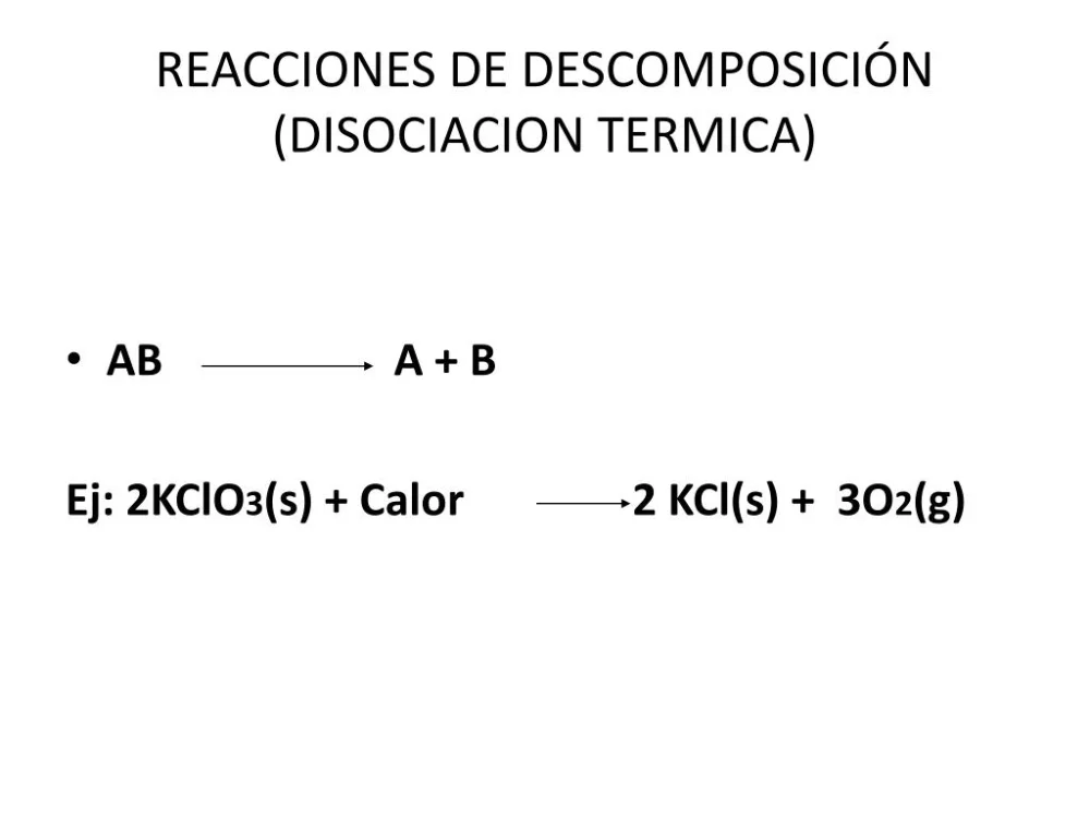 Diferencia entre descomposición térmica y disociación térmica