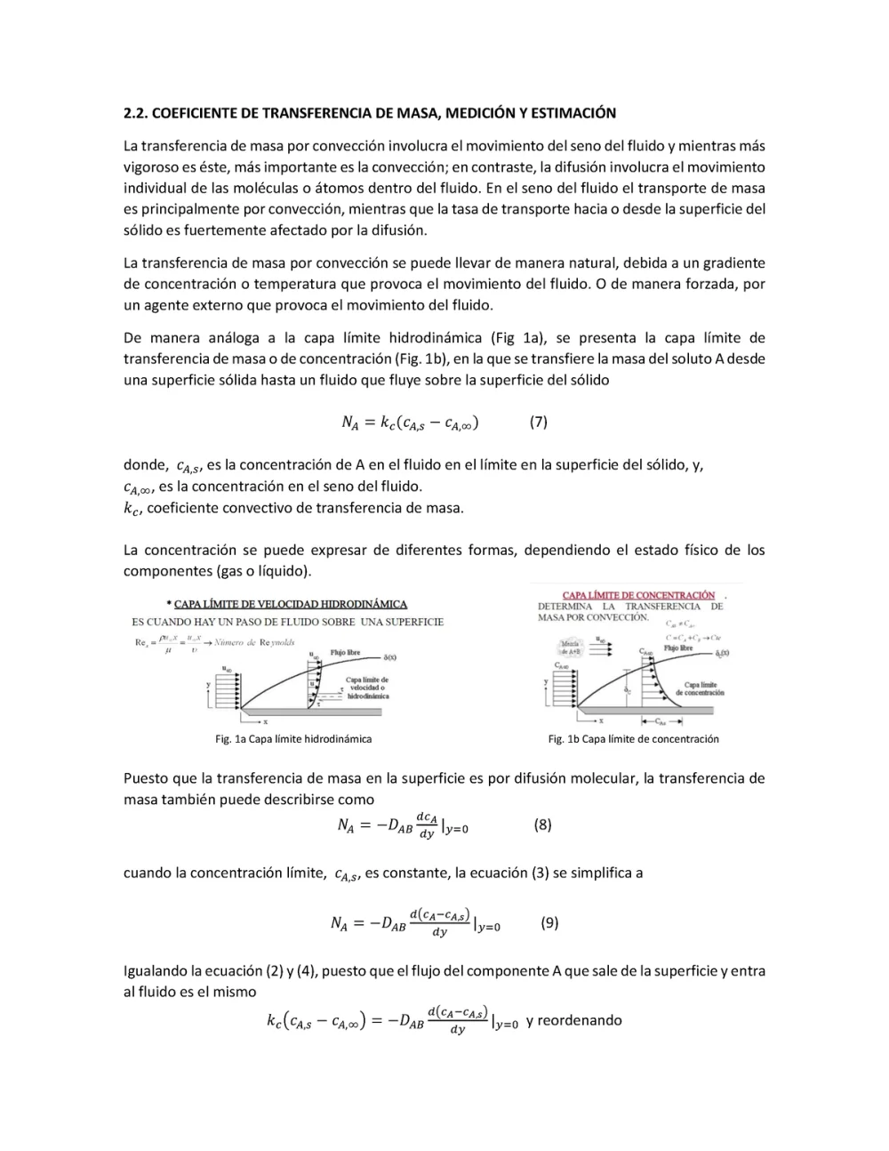 Diferencia entre el coeficiente de transferencia de masa y el coeficiente de difusión