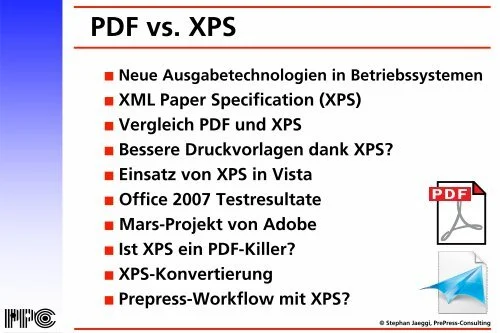 Diferencia entre XPS y PDF