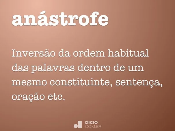 ¿Qué significa anástrofe?