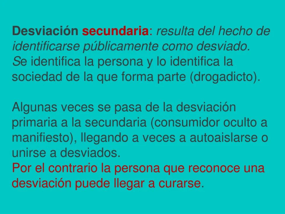 Diferencia entre desviación primaria y secundaria