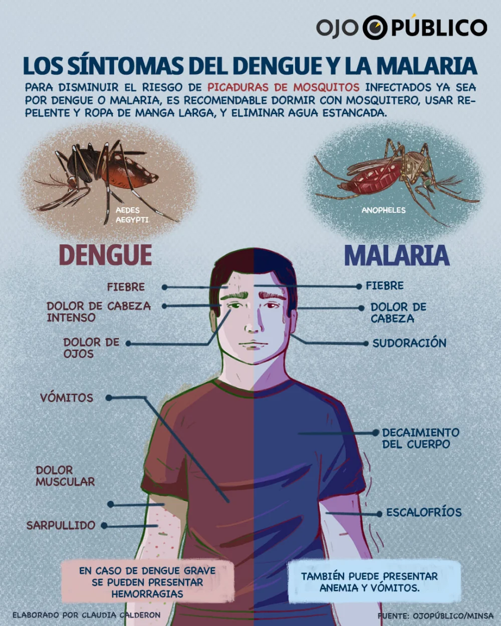 Diferencia entre el dengue y la malaria