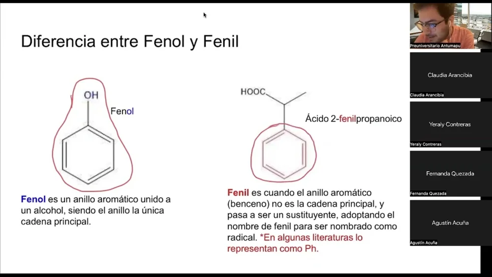 Diferencia entre fenol y fenilo