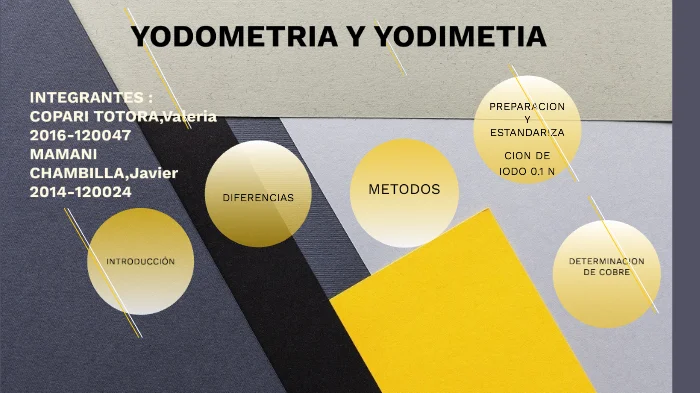Diferencia entre yodometría y yodimetría