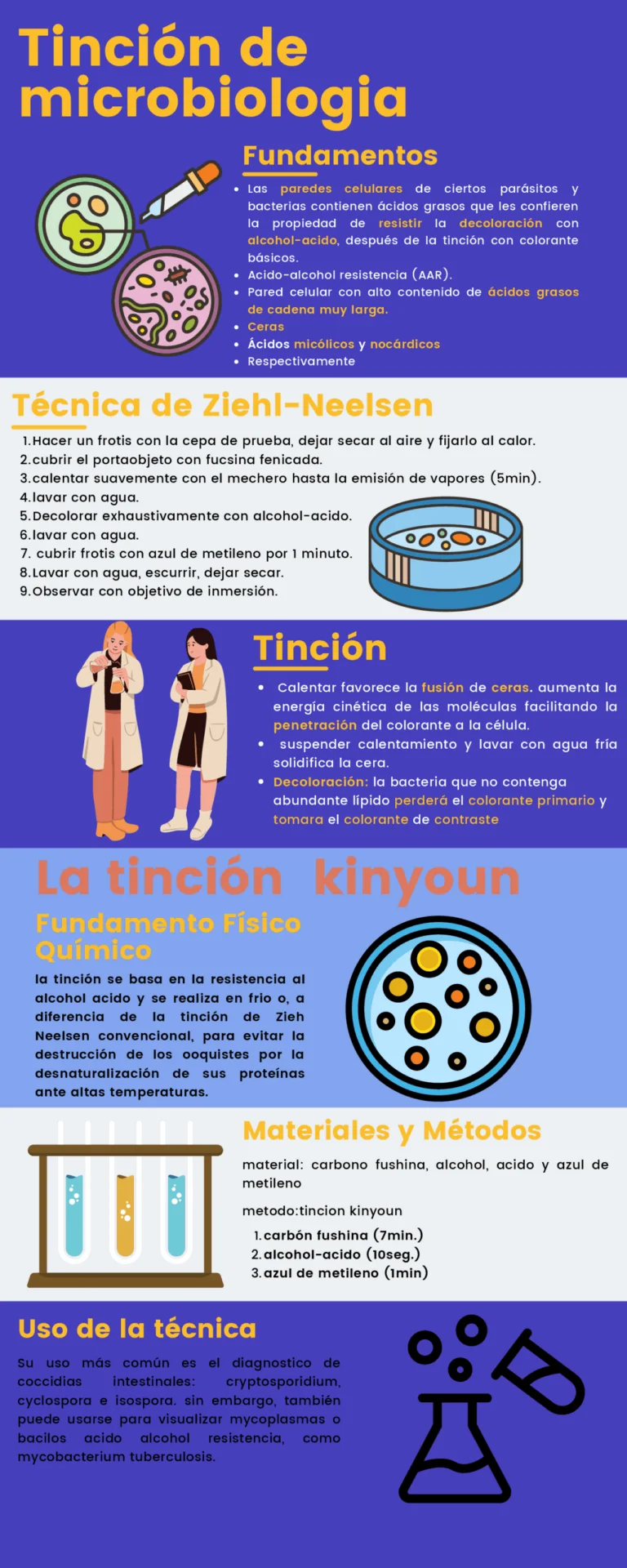 Diferencia entre la tinción de Gram y la prueba ácido-alcohol