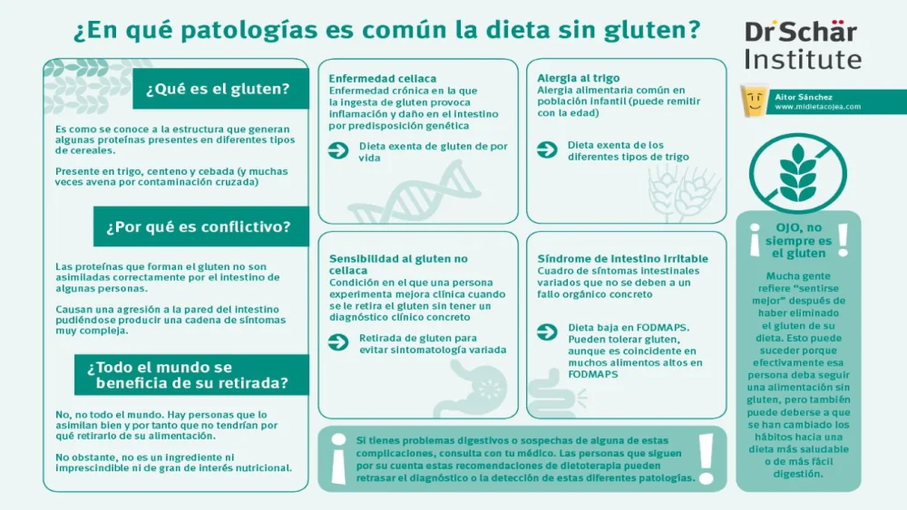 Diferencia entre sin gluten y sin trigo