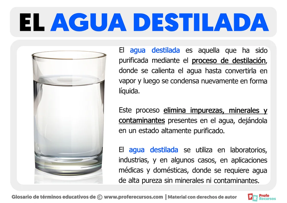 Diferencia entre agua destilada y agua purificada