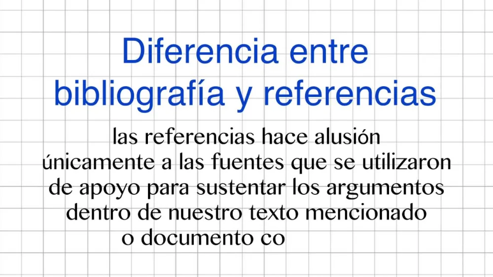 Diferencia entre bibliografía y referencias