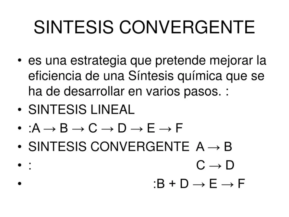 Diferencia entre síntesis lineal y convergente