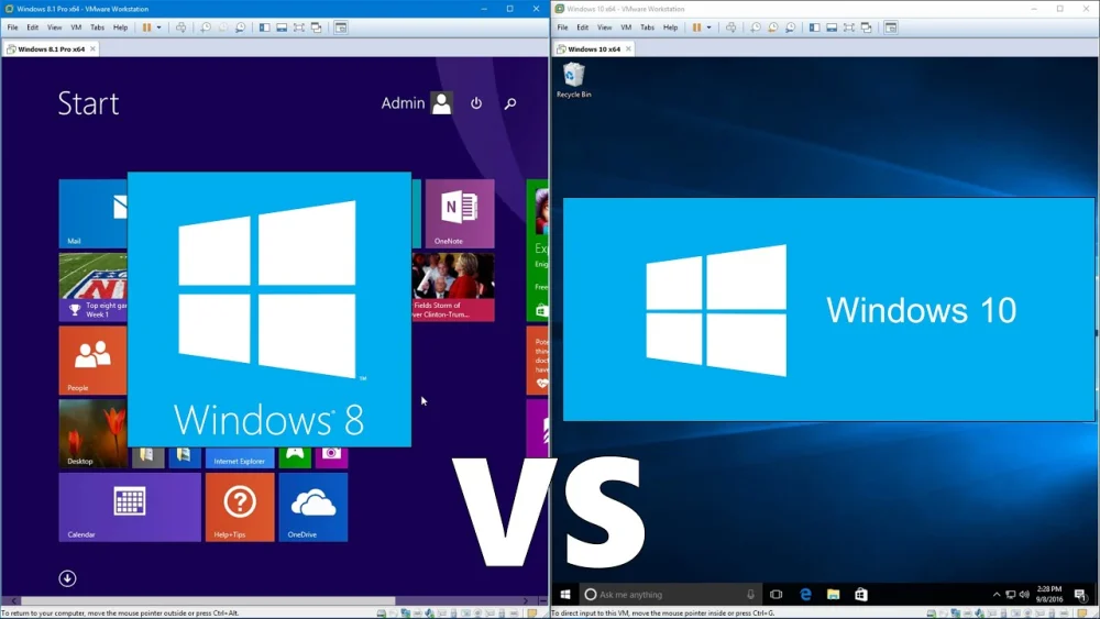 Windows 8.1 frente a Windows 10
