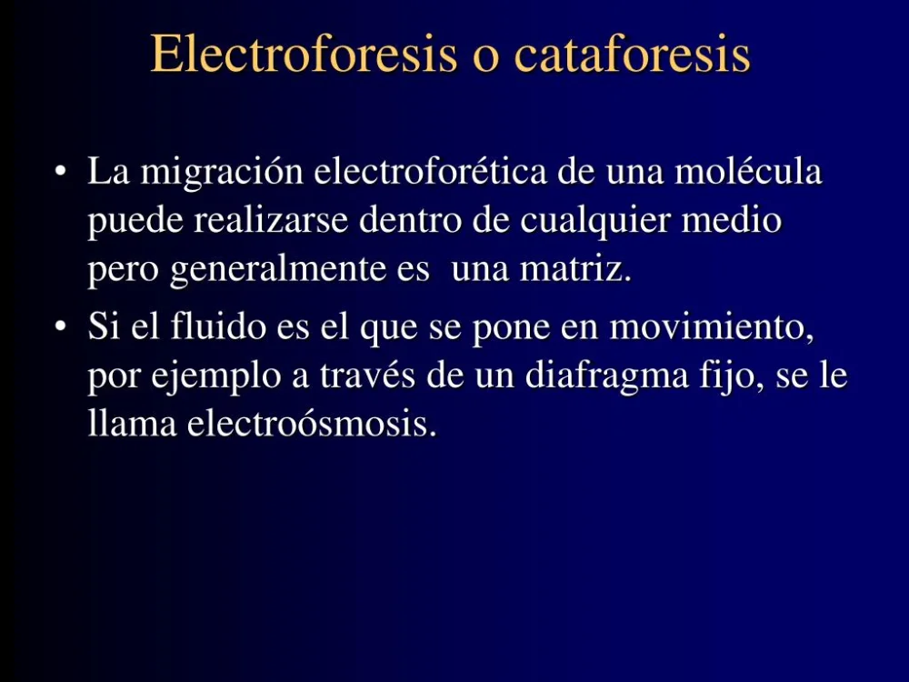 Diferencia entre electroósmosis y electroforesis
