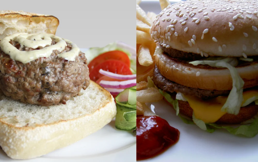 Diferencia entre la comida chatarra y la comida rápida