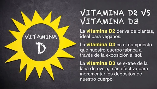 Diferencia entre la vitamina D y la vitamina D3