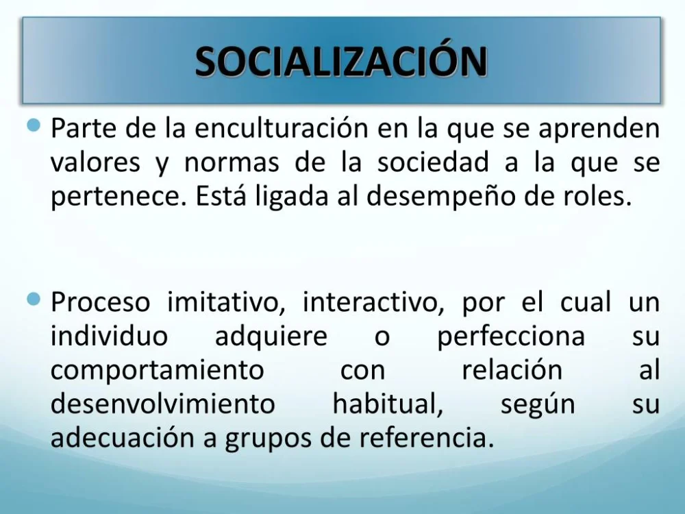 Diferencia entre socialización y enculturación