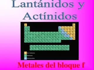 Diferencia entre lantánidos y actínidos