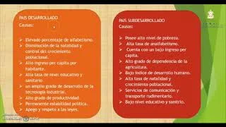 Diferencia entre países desarrollados países en desarrollo y países subdesarrollados