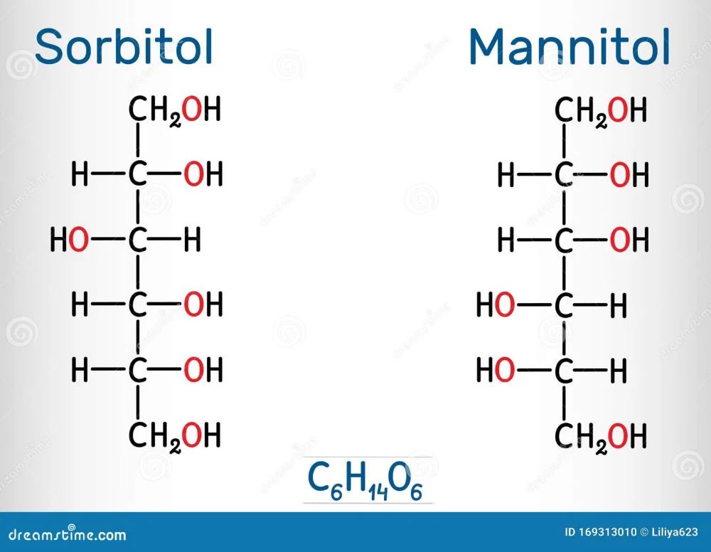 Diferencia entre sorbitol y manitol