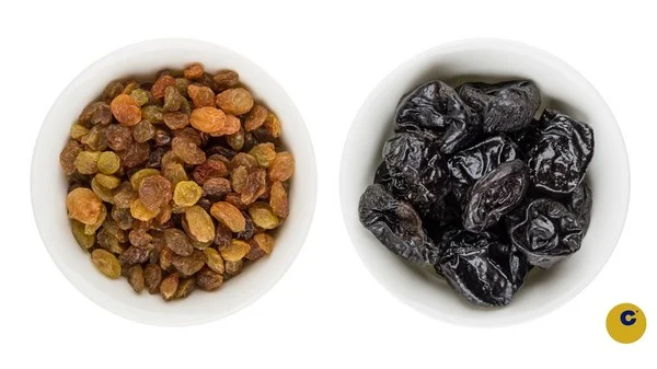 Diferencia entre las ciruelas pasas y las pasas de uva