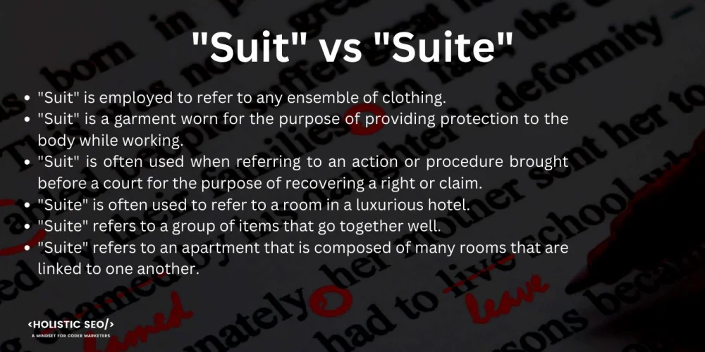 Diferencia entre Suit y Suite