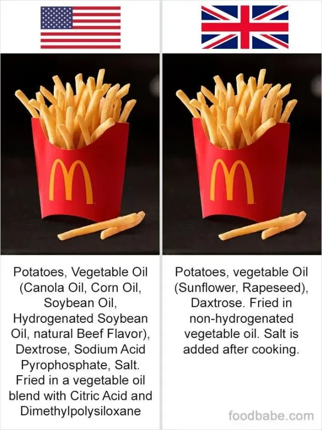 Diferencia entre las patatas fritas y las papas fritas