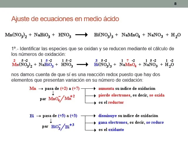 Diferencia entre las reacciones redox y ácido-base