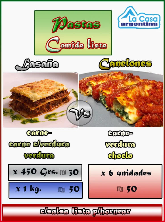 Diferencia entre lasaña y pasta