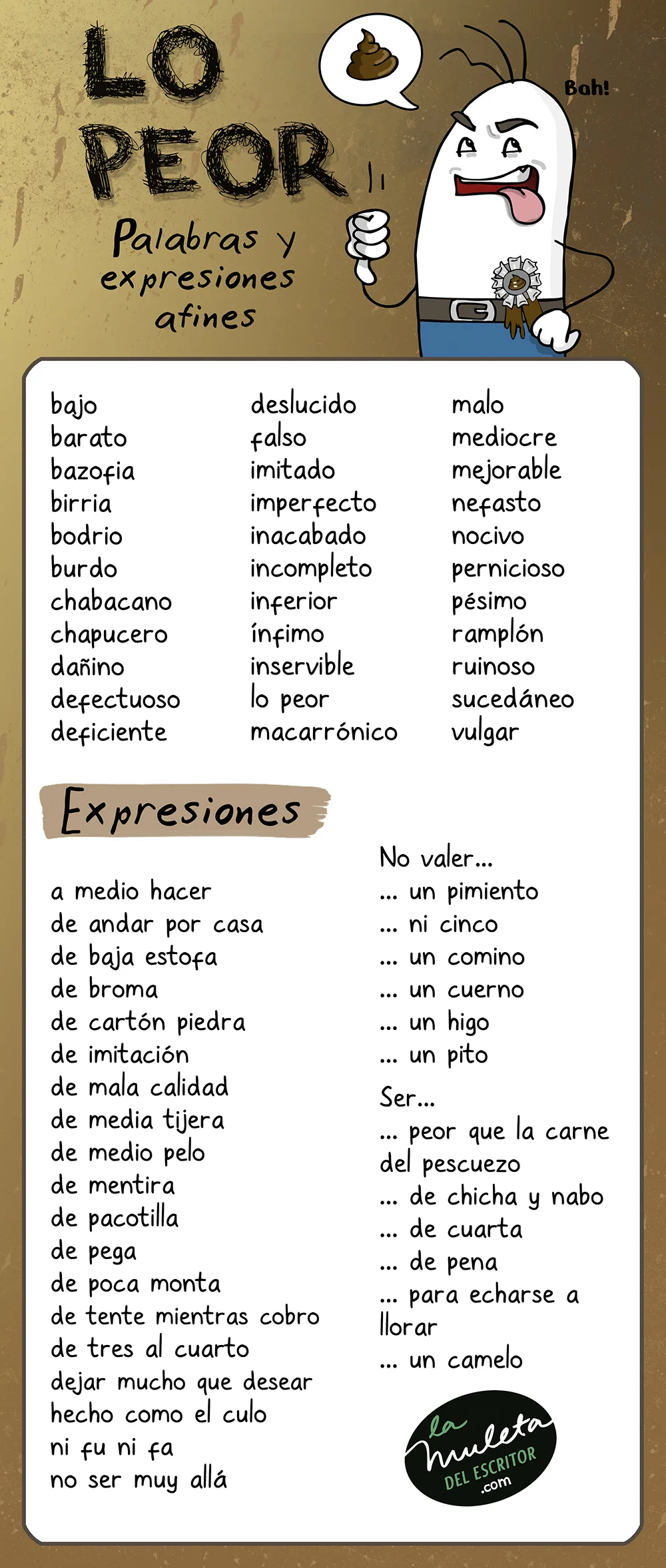 Diferencia entre peor y peor