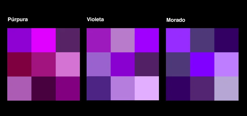 Diferencia entre lila y morado