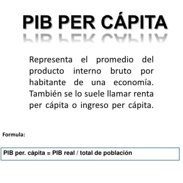 Diferencia entre PIB y PIB per cápita