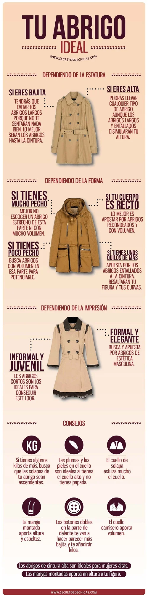 Diferencia entre un abrigo y un abrigo largo