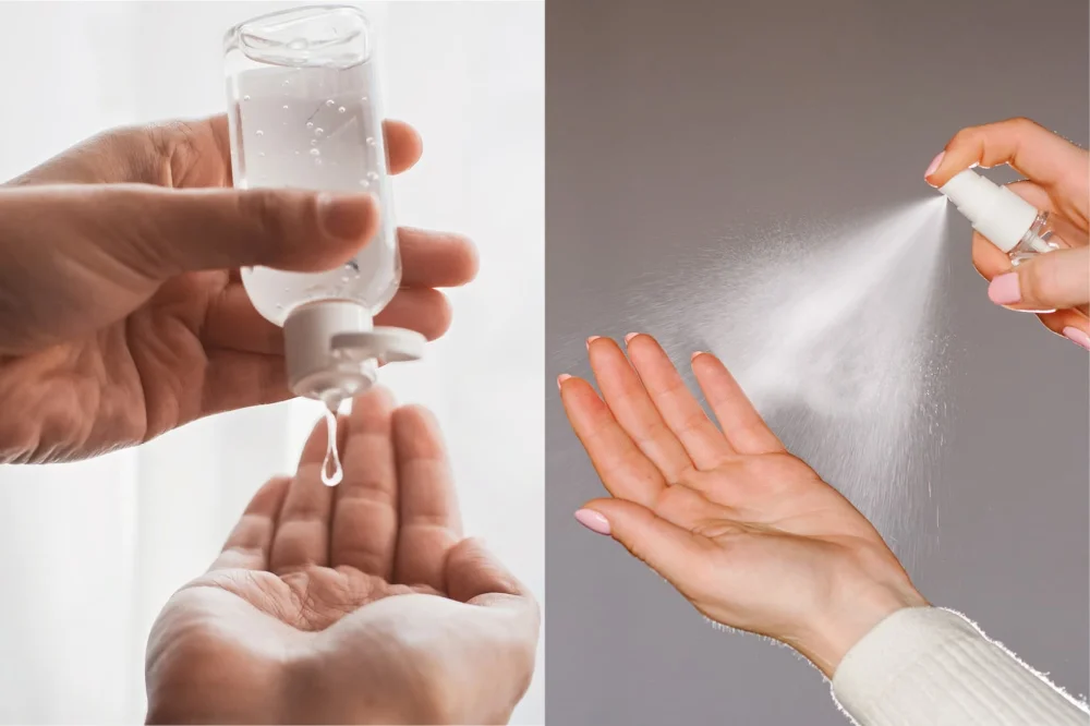 Diferencia entre un desinfectante de manos con y sin alcohol