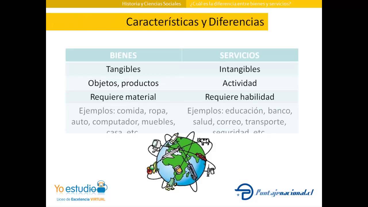 Diferencia entre bienes y servicios