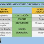 Diferencia entre escritura cuneiforme y jeroglífica