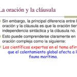Diferencia entre cláusula y oración