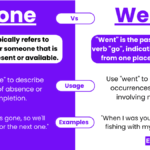 Diferencia entre Gone y Went