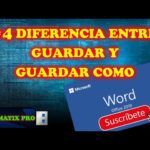 Diferencia entre Guardar y Guardar como
