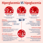 Diferencia entre hiperglucemia e hipoglucemia