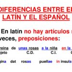 Diferencia entre latín y español