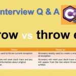 Diferencia entre throw y throw ex en C#