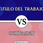 Diferencia entre título de trabajo y ocupación