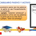 Diferencia entre vocabulario activo y pasivo