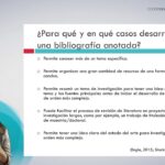 ¿Qué es una bibliografía anotada?